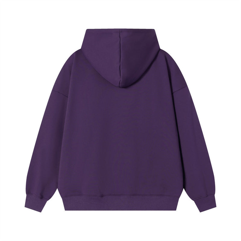Sudadera con capucha extragrande y estampado gráfico para hombre — Diseño de letras llamativas y parche de oso