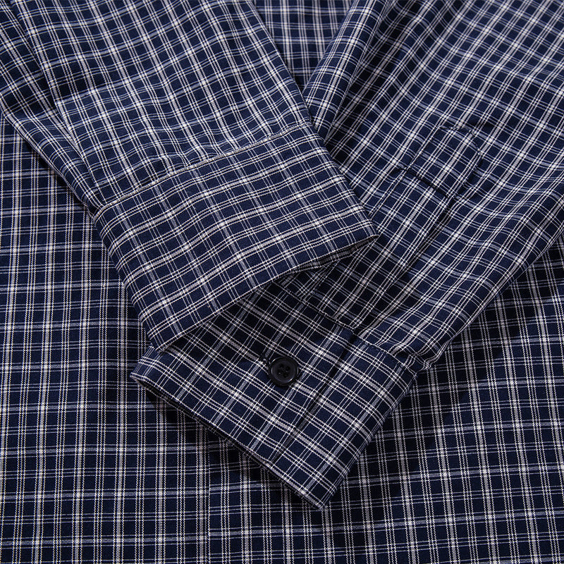 Men's Plaid Long-Sleeve Shirt – Relaxed Fit Button-Up