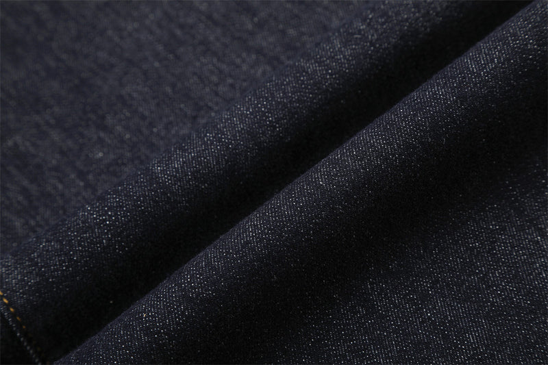 Wide-Leg Flare Jeans with Embossed Pocket Detail – Dark Indigo