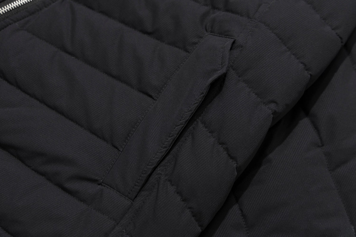 Herren-Stepp-Bomberjacke mit Stehkragen – Chevron-Pufferjacke