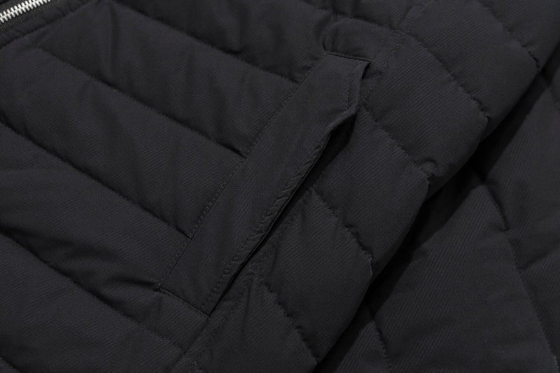 Herren-Stepp-Bomberjacke mit Stehkragen – Chevron-Pufferjacke