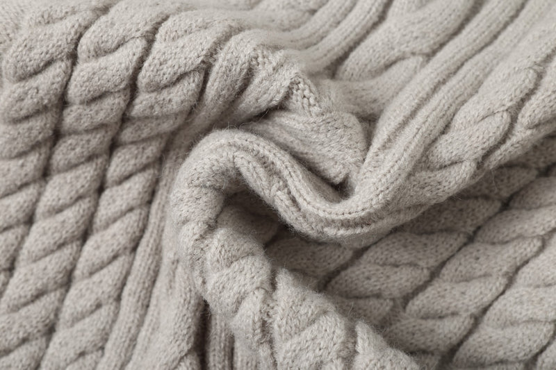 Cable Knit Zip-Up Hoodie Sweater – Irregular Twist Pattern Cardigan