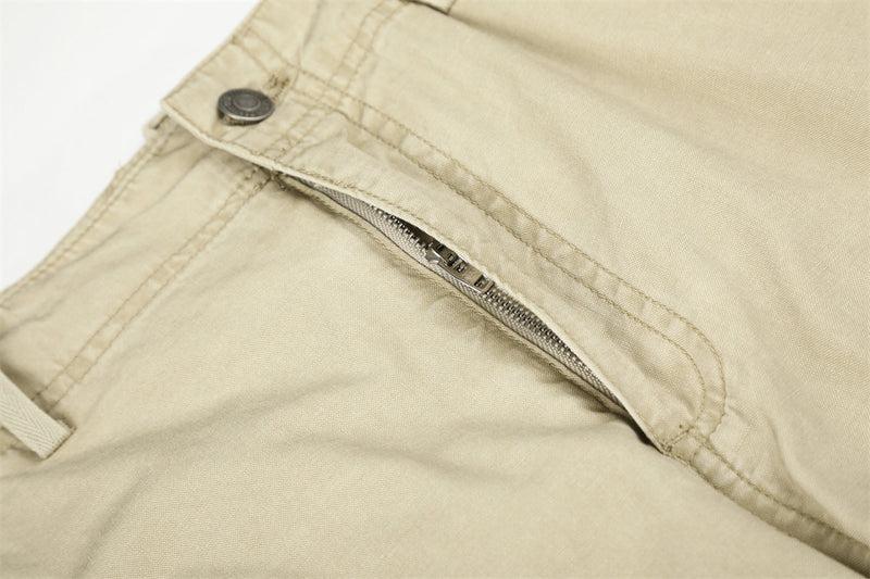 Wide-Leg Cargo Pants – Multi-Pocket Straight-Fit Workwear Trousers