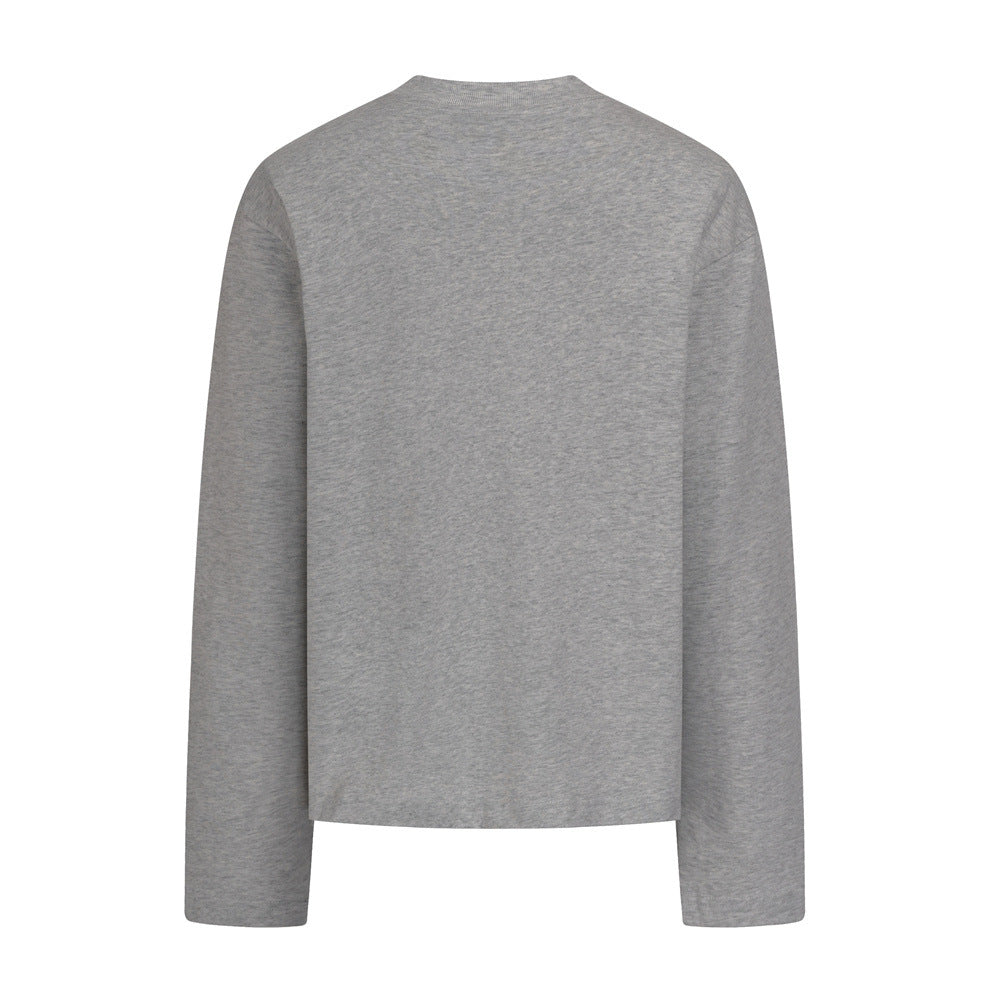 Long Sleeve T-Shirt with 1987 Varsity Graphic, Relaxed Fit Crew Neck