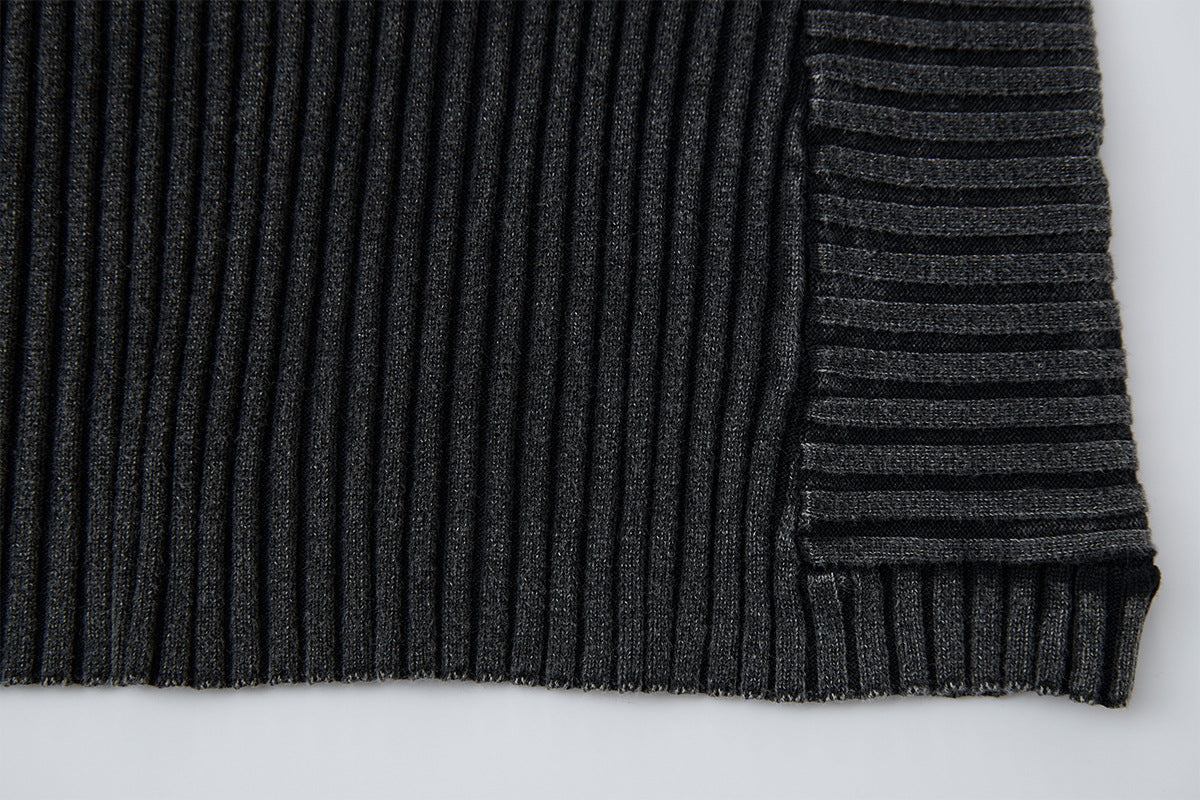Underground Ribbed Crew Neck Sweater – Washed Slim-Fit Knit Top