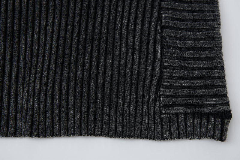 Underground Ribbed Crew Neck Sweater – Washed Slim-Fit Knit Top