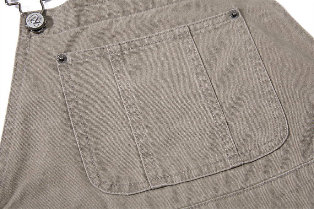 Wide-Leg Cargo Overalls – Baggy Multi-Pocket Bib Dungarees