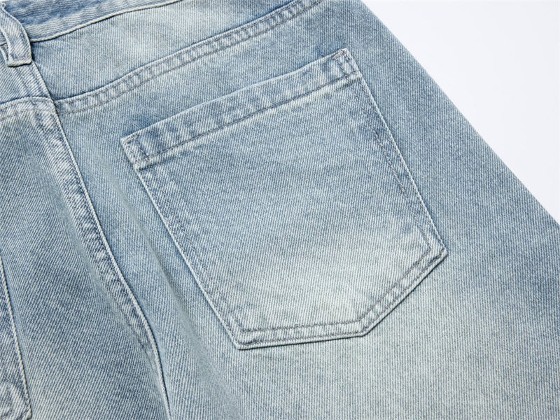 Baggy Denim Jeans Men – Rhinestone Scatter & Dragon Embroidery Wide-Leg Straight