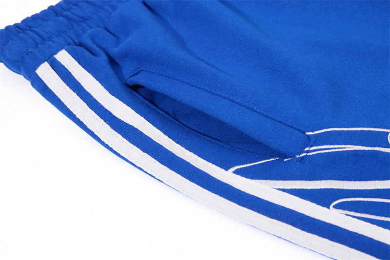 Wide-Leg Track Pants with Skeleton Rider Print and Side Stripe Detail
