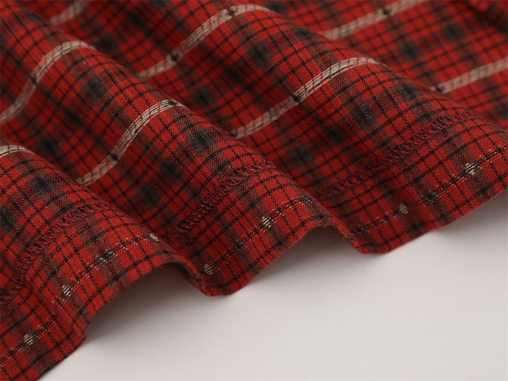 Plaid Check Short Sleeve Shirt – Oversized Relaxed Fit