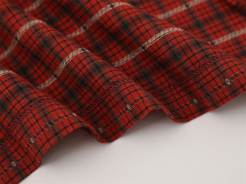 Plaid Check Short Sleeve Shirt – Oversized Relaxed Fit