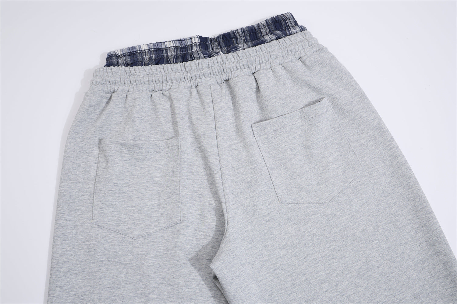 Wide-Leg Sweatpants with Plaid Waistband & Star Print – Trouvaille Graphic