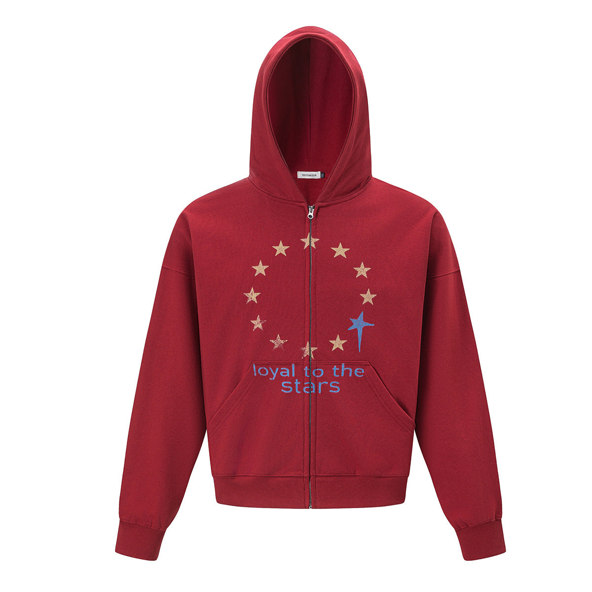 Hoodie zippé Loyal to the Stars – Motif étoiles vintage délavé