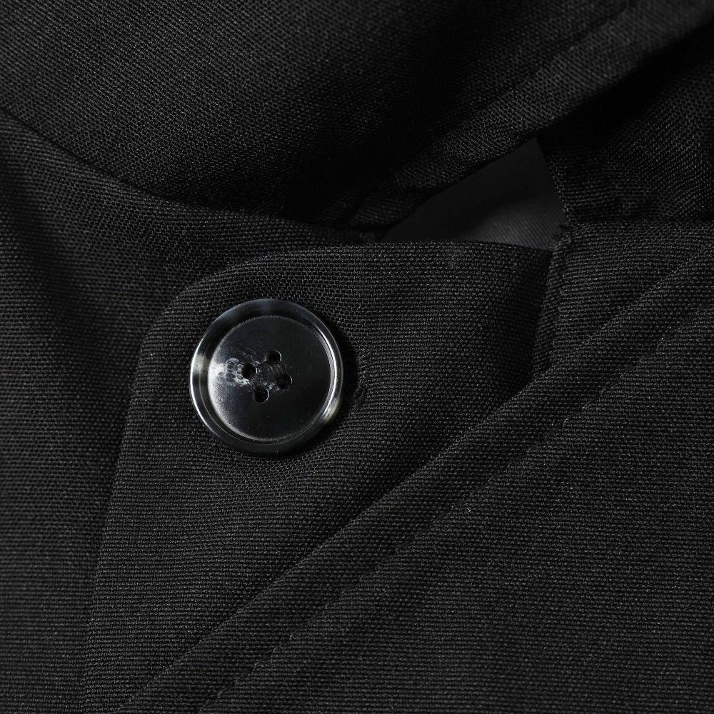 Men's Short Asymmetric Jacket with Airplane Clasp & Diagonal Placket