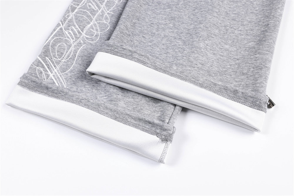 Wide-Leg Sweatpants with Cross Script Graphic Print