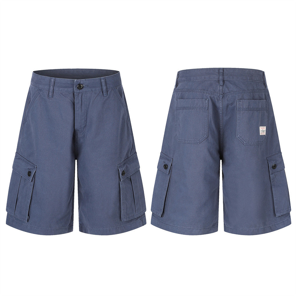 Baggy Cargo Shorts Men – Relaxed Straight-Leg Multi-Pocket Shorts