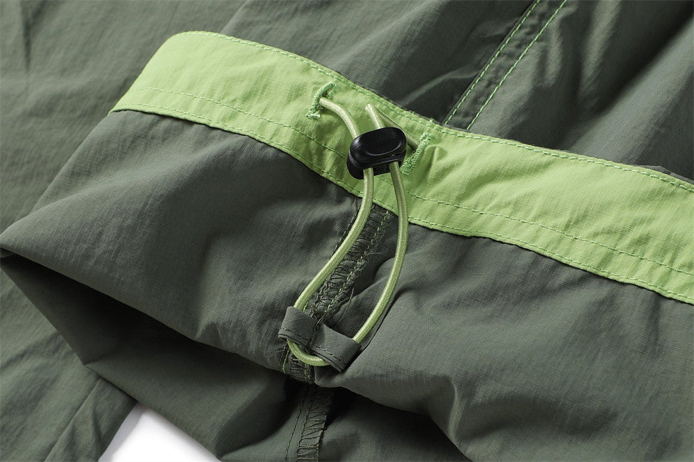Cargo Work Pants for Men – Wide-Leg Multi-Pocket Utility Trousers with Contrast