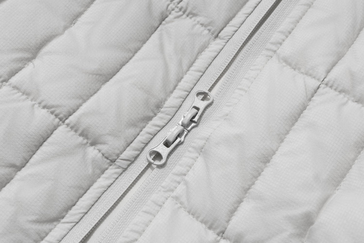 Men's Quilted Down Jacket Stand Collar Full-Zip Puffer Coat