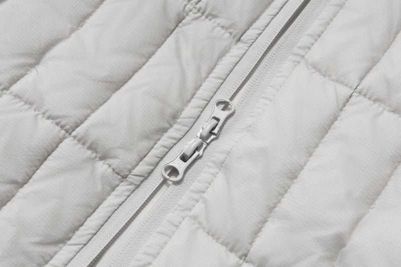 Men's Quilted Down Jacket Stand Collar Full-Zip Puffer Coat