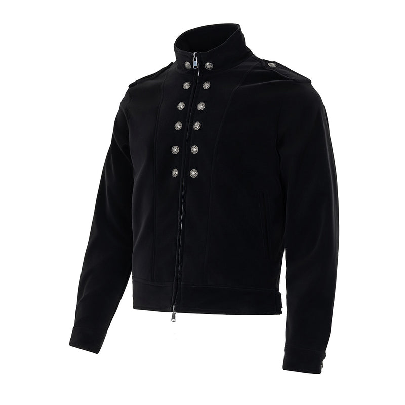 Jacke im Military-Stil mit Stehkragen und zweireihigem Knopfdetail
