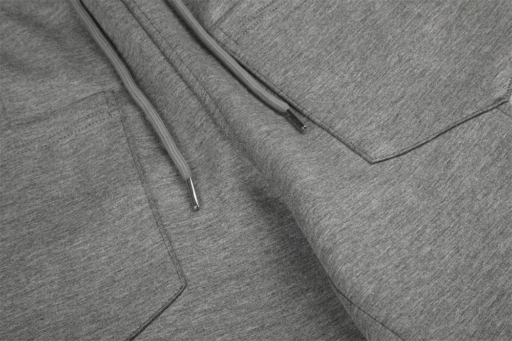 Pantalon de survêtement à jambes larges et imprimé étoiles – Polaire gris chiné à empiècement contrasté