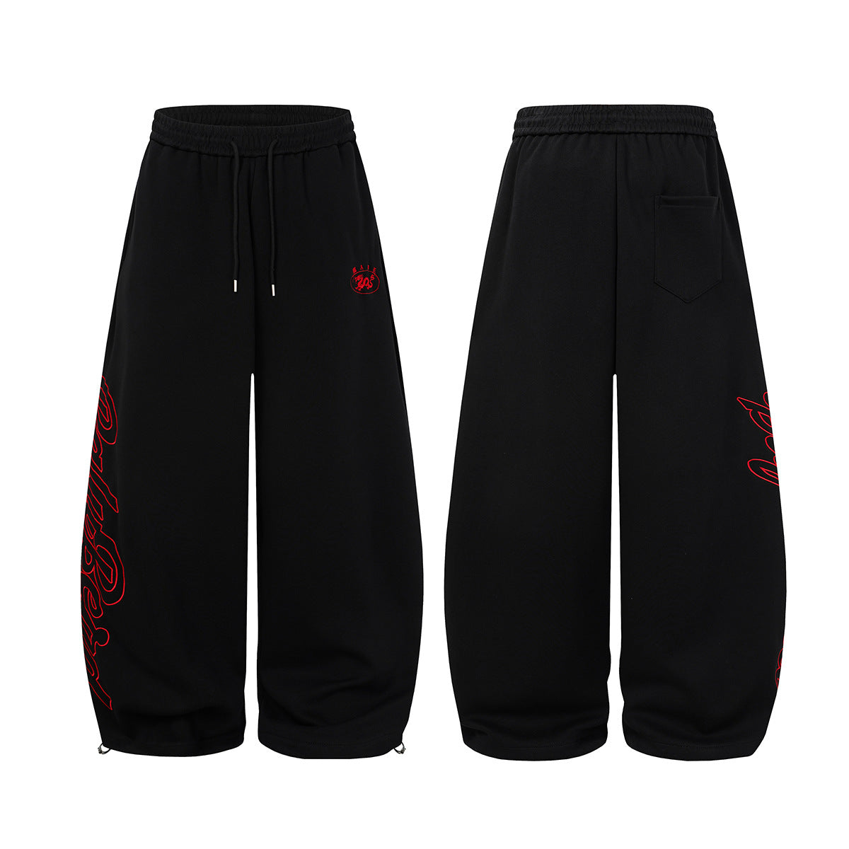Wide-Leg Camo Sweatpants – Baggy Streetwear Joggers with Drawstring Waist