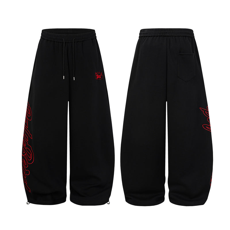 Wide-Leg Camo Sweatpants – Baggy Streetwear Joggers with Drawstring Waist