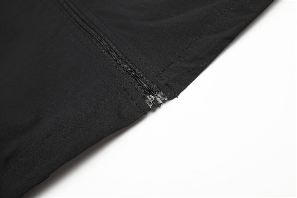 Veste de survêtement noire avec imprimé licorne ailée et motif graphique numéro 66