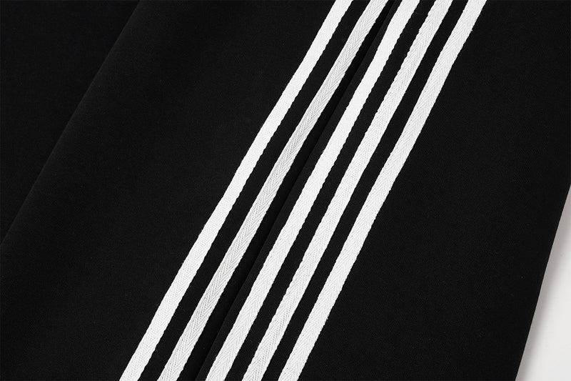 Wide-Leg Sweatpants with Barcode Cross Print & Double Waistband