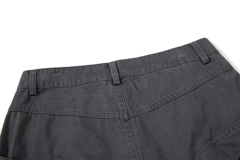 Baggy Cargo Pants Mens Wide-Leg Barrel Fit Vintage Washed Trousers