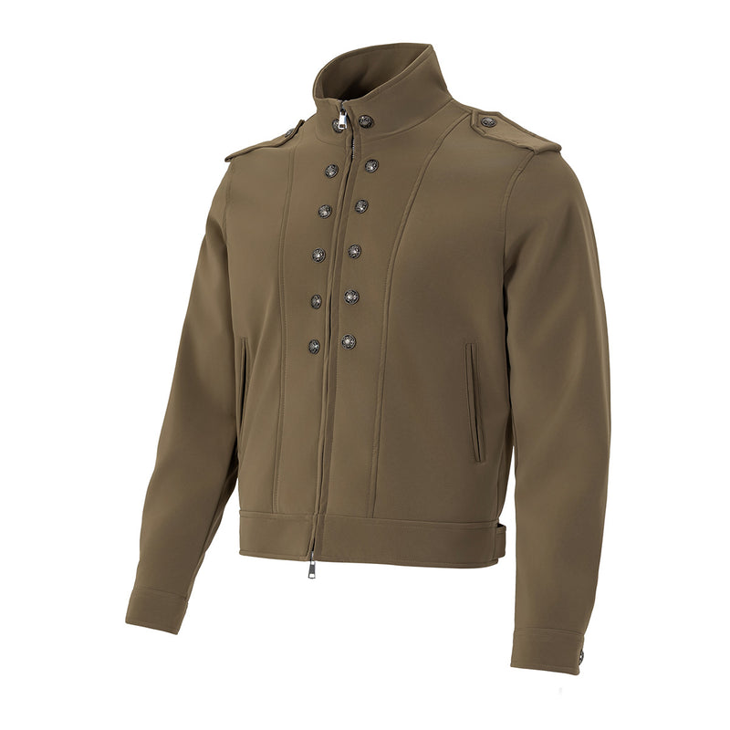 Jacke im Military-Stil mit Stehkragen und zweireihigem Knopfdetail