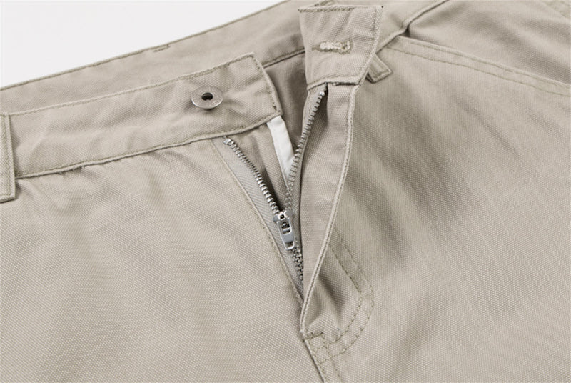 Men's Wide-Leg Cargo Pants – Straight-Fit Utility Trousers with Pocket Detail