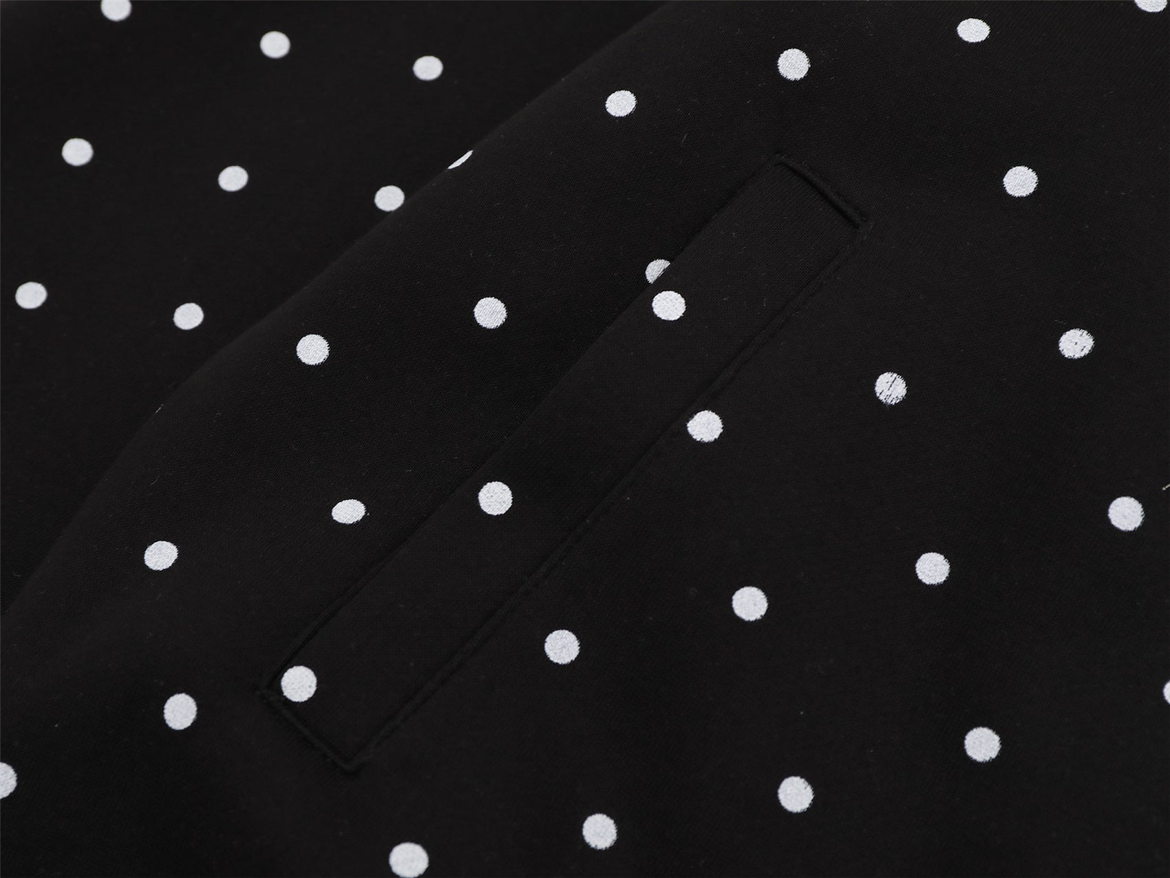 Polka Dot Zip-Up Hoodie with 3D Cat Patch & Star Embroidery – Oversized Unisex