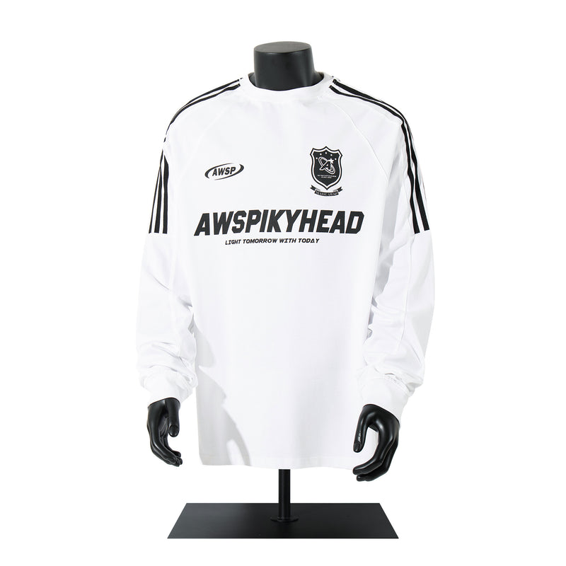 T-shirt à manches longues style football AWSPIKYHEAD – Col rond à rayures