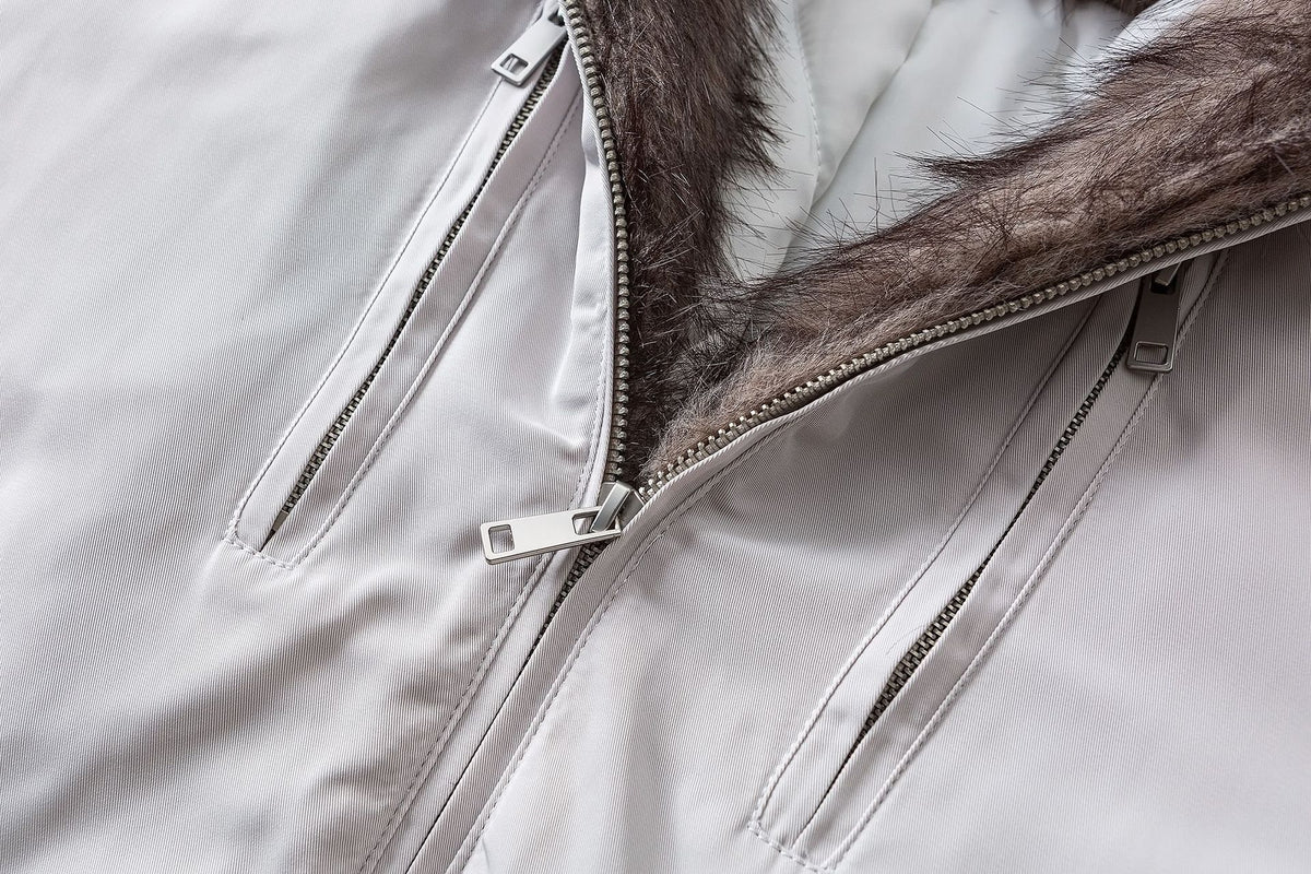 Faux Fur Collar Padded Bomber Jacket – Oversized Winter Puffer