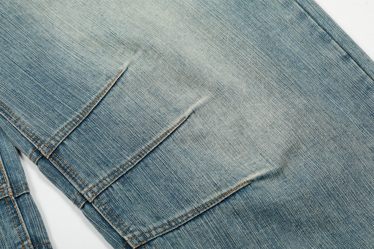 Hellblaue Baggy-Jeans für Herren – Wide-Leg-Denim mit Vintage-Waschung