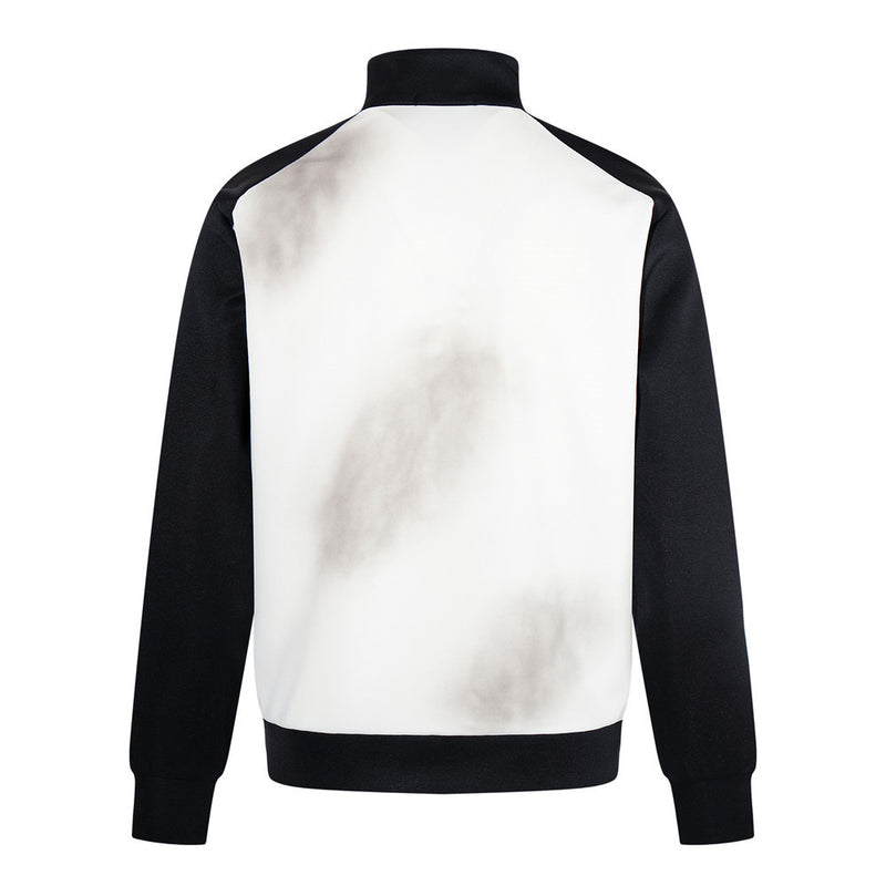 Herren-Trainingsjacke mit drei Streifen, Raglanärmeln und Stehkragen – Smoke-Dyed Zip-up