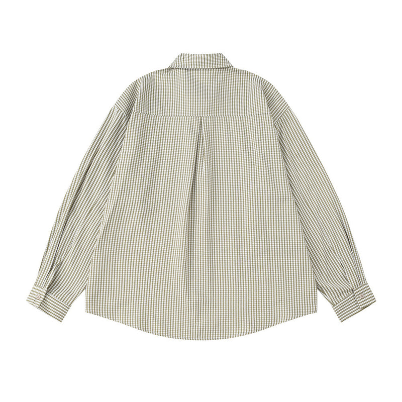Men's Plaid Long Sleeve Oversized Button-Up Shirt