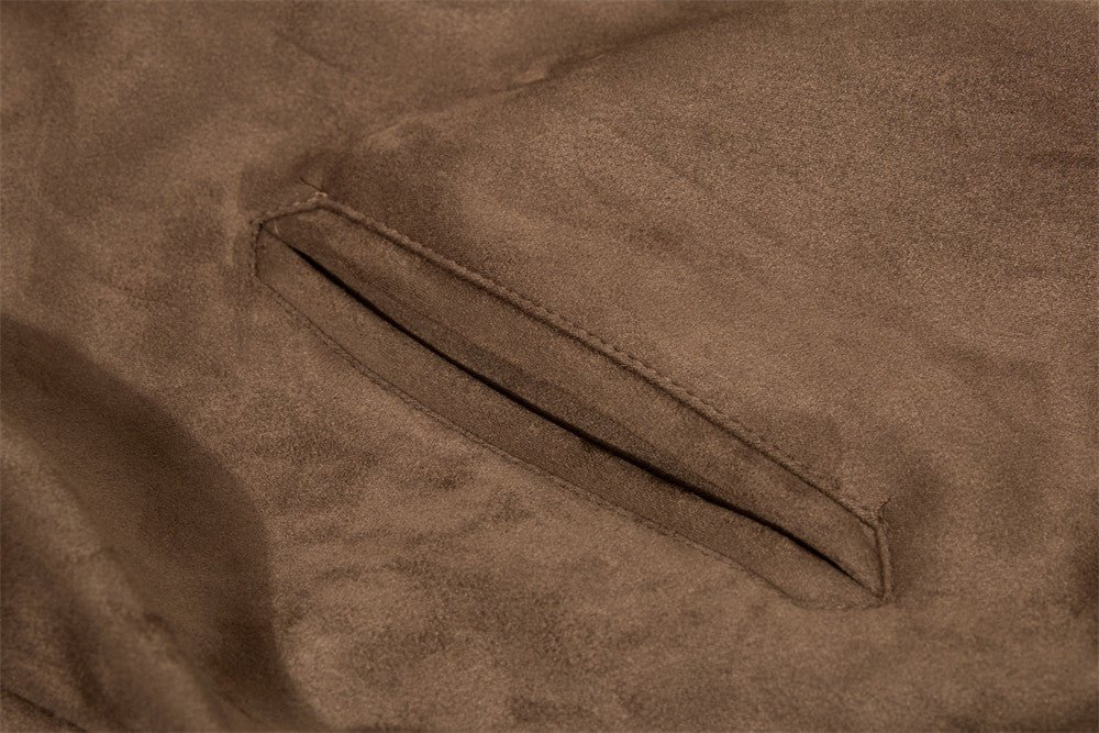 Blouson bomber rétro oversize – Homme, veste courte en similicuir à col revers workwear