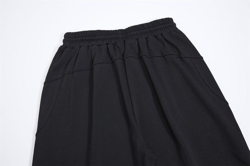 Pantalon de survêtement à jambes larges avec imprimé gothique – Pantalon molletonné baggy hip-hop
