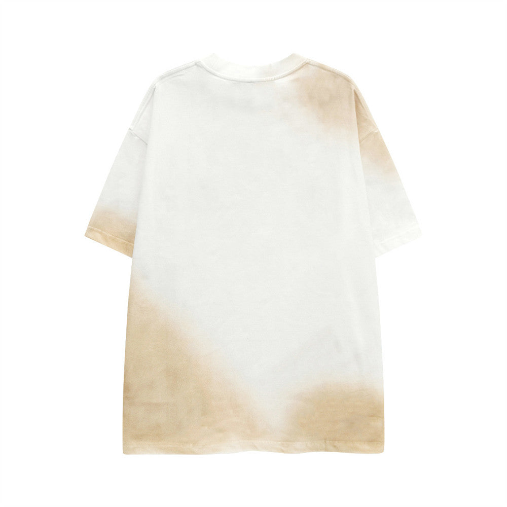 Bluremo Studded Logo Oversized T-Shirt | Washed Gradient Streetwear Tee