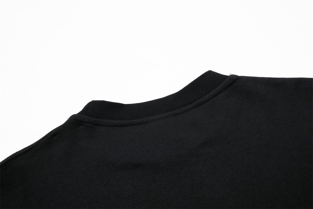 Oversized Graphic Print Sweatshirt – Wander Never Fold Slogan Crew Neck
