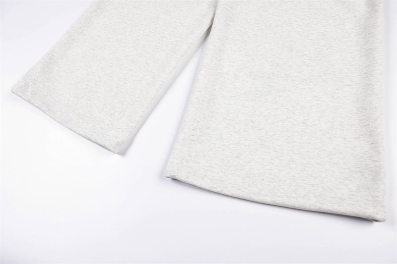 Pantalon de survêtement homme à jambes larges avec broderie 3D et clous argentés – Coupe décontractée