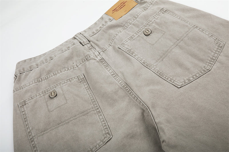 Wide-Leg Cargo Pants – Vintage Washed Deconstructed Panelled Trousers