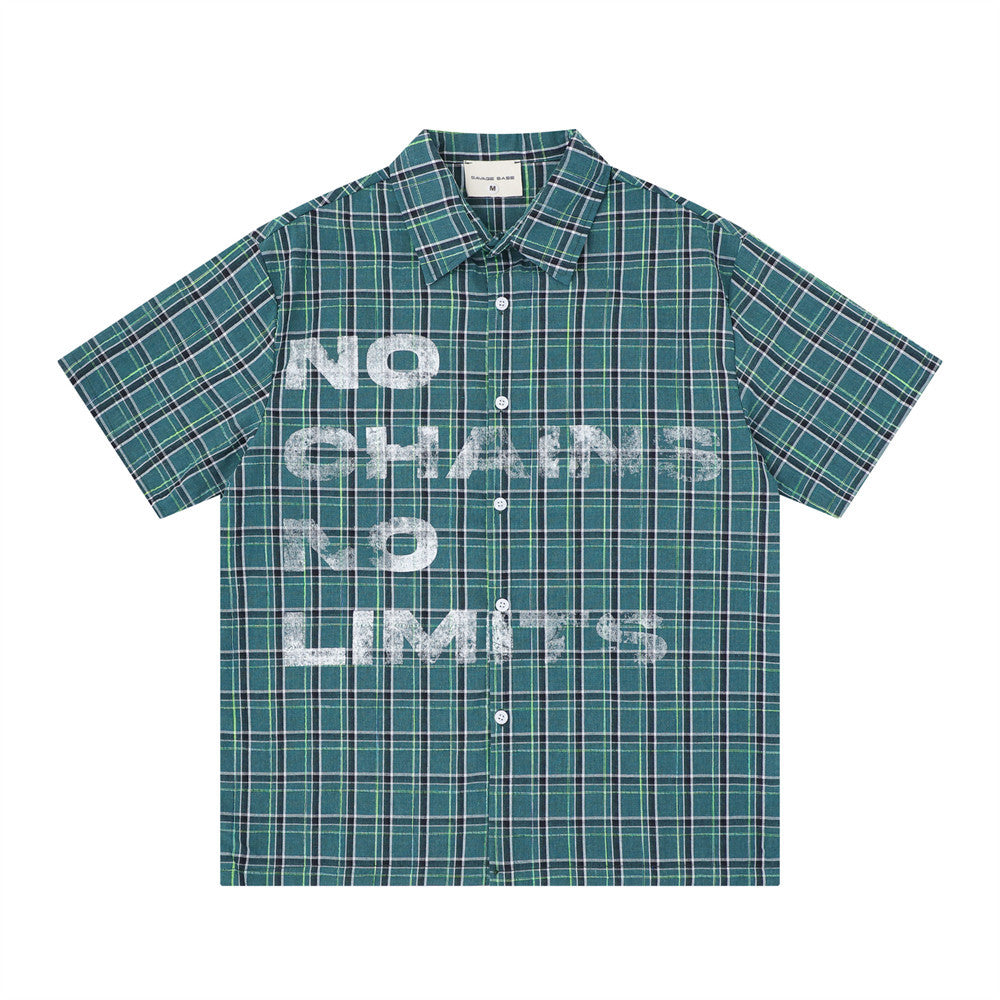 No Chains No Limits Plaid Short Sleeve Shirt – Relaxed Fit Button-Up