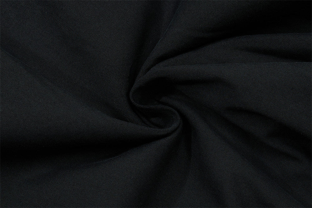 Oversize-Herrenhemdjacke mit plissierten Ärmeln und Druckknöpfen