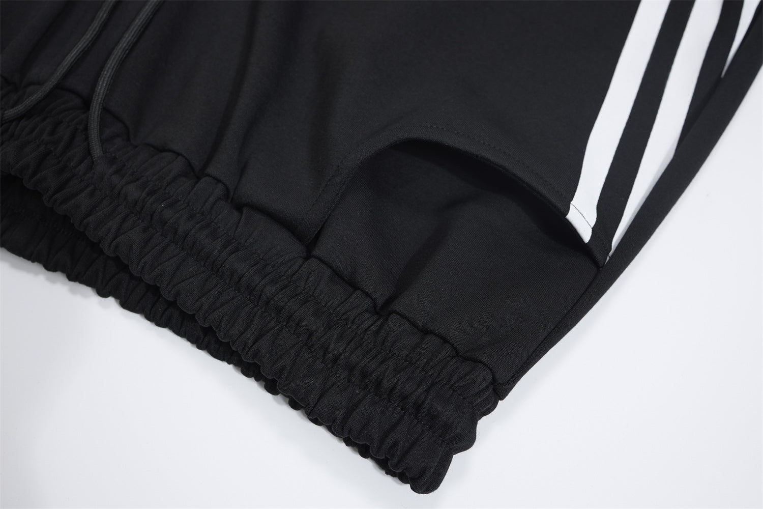 Wide Leg Sweatpants with Stripe & Mellifluous Graphic Print
