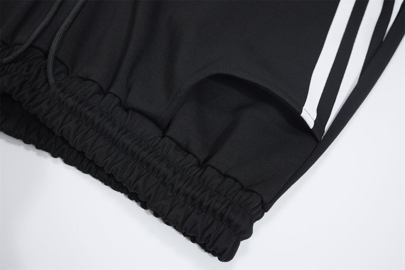 Wide Leg Sweatpants with Stripe & Mellifluous Graphic Print