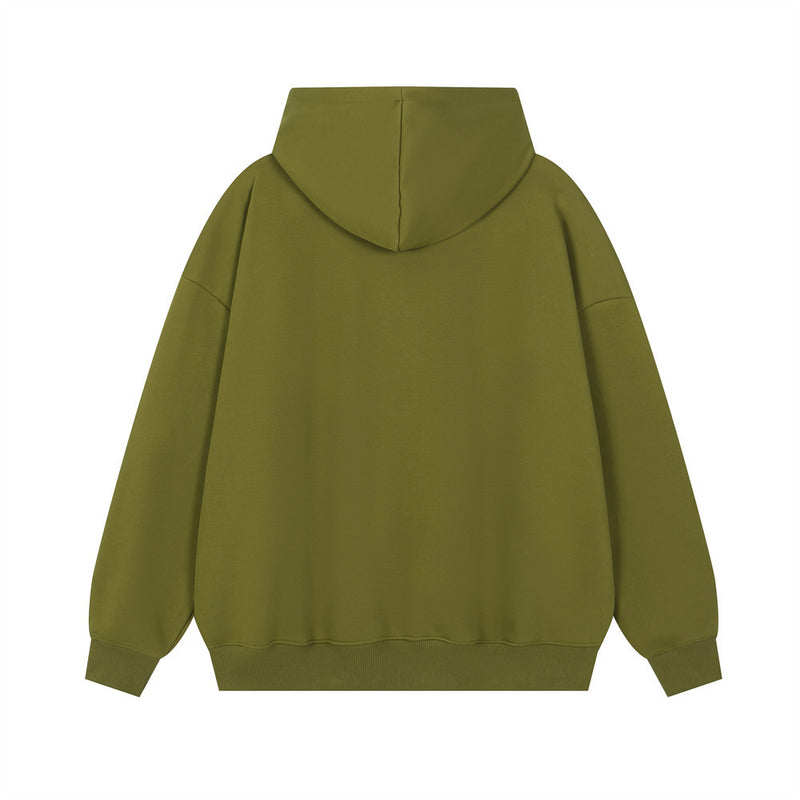Sweat à capuche oversize imprimé chiot duveteux – Streetwear doublé polaire