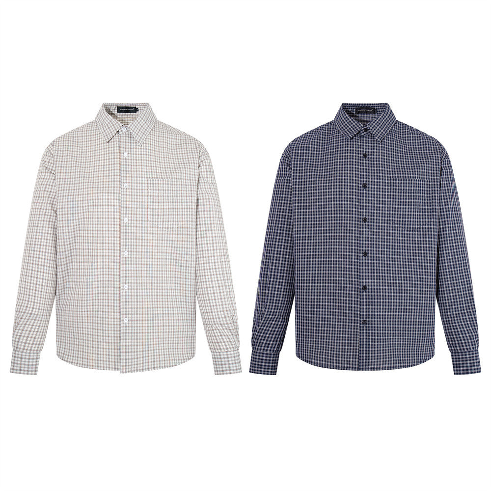 Men's Plaid Long-Sleeve Shirt – Relaxed Fit Button-Up